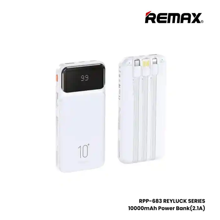 REMAX RPP-683 Power Bank 10000mAh Reyluck Series 2.1A Cabled